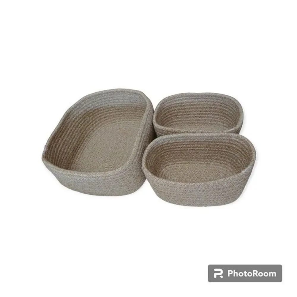 3-Pack Cotton Rope Baskets